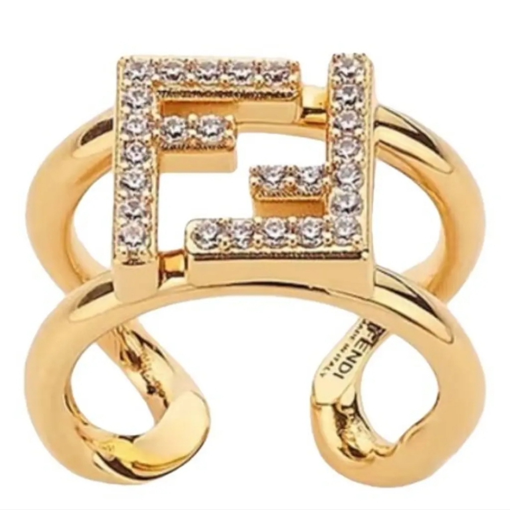 FendiFF Ring/6 ¾US/Never Worn Gold